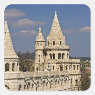 Adesivo Quadrado Uma vista de Budapeste a partir da Colina do Caste