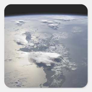 Adesivo Quadrado Uma vista panorâmica da ilha de Hispaniola