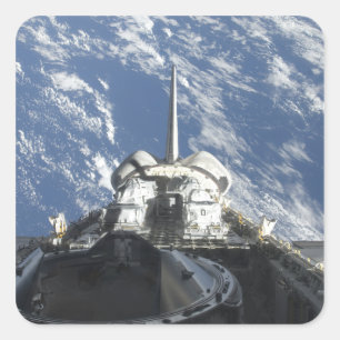 Adesivo Quadrado Uma vista parcial do vaivém espacial Atlantis