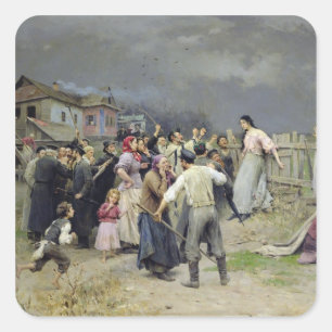 Adesivo Quadrado Uma vítima do fanatismo, 1899