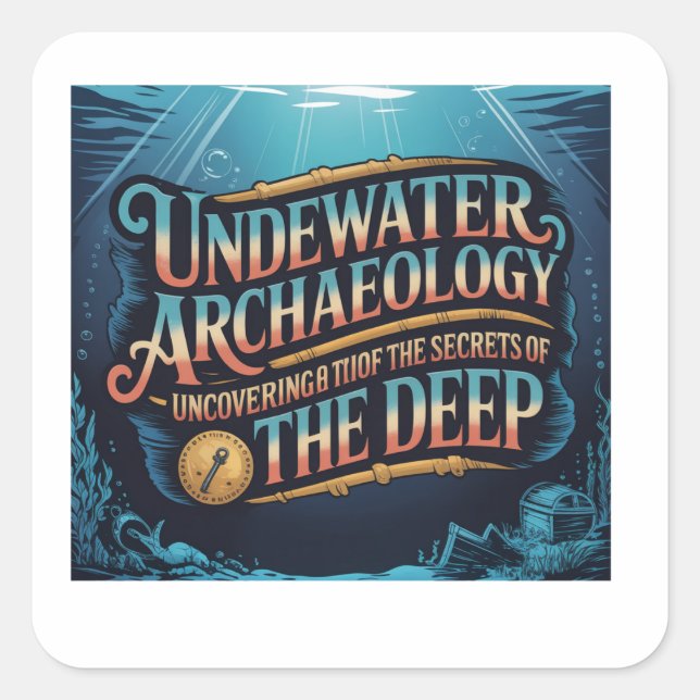 Adesivo Quadrado Underwater Archaeology (Frente)