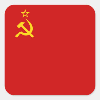 Adesivo Quadrado União Soviética/URSS/CCCP Bandeira