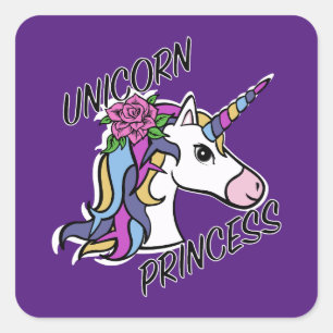 Adesivo Quadrado Unicorn Princess Design - Padrões