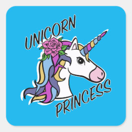 Adesivo Quadrado Unicorn Princess Design - Padrões