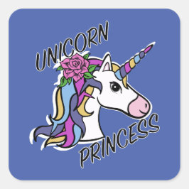 Adesivo Quadrado Unicorn Princess Design - Padrões