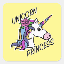 Adesivo Quadrado Unicorn Princess Design - Padrões