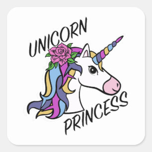 Adesivo Quadrado Unicorn Princess Design - Padrões