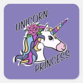 Adesivo Quadrado Unicorn Princess Design - Padrões