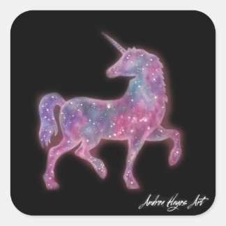 Adesivo Quadrado Unicorn Stickers
