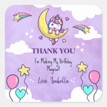 Unicórnio Magnético Obrigado Festa de aniversário 