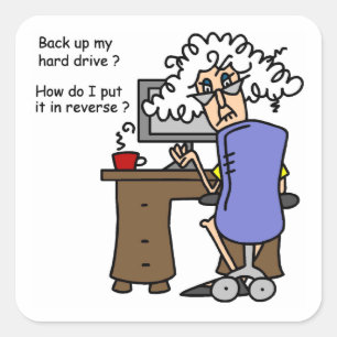 Adesivo Quadrado Unidade de duro para trás com Humor