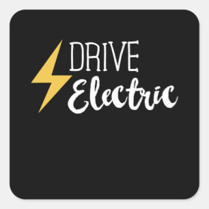 Adesivo Quadrado Unidade Elétrica - Presente do Veículo Automóve