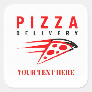 Adesivo Quadrado 🍕 Uniforme da Equipe de Entrega da Pizzaria 🍕
