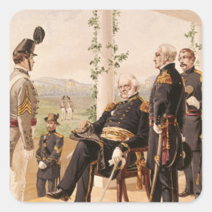 Adesivo Quadrado Uniformes do exército americano