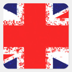 Adesivo Quadrado Union jack london flag uk