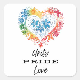 Adesivo Quadrado Unity Pride Love