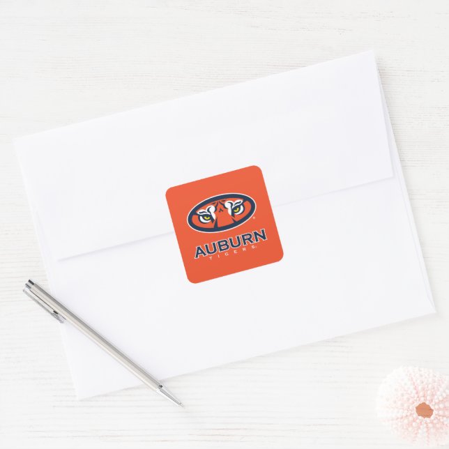 Adesivo Quadrado Universidade Auburn | Auburn Tigers (Envelope)