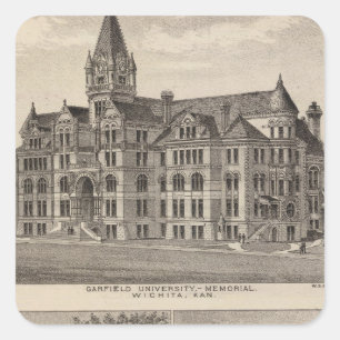 Adesivo Quadrado Universidade de Garfield, Kansas