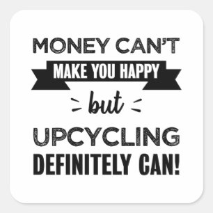 Adesivo Quadrado Upcycling te faz feliz com o "Engraçado Presente"