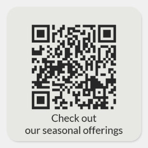 Adesivo Quadrado URL de Geração de Código QR Personalizado