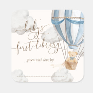 Adesivo Quadrado Ursa Mal Mal Espera Urso De Pelúcia Para O Ex-Libr