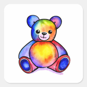 Adesivo Quadrado Ursinho Legal do Urso Justo Positivo