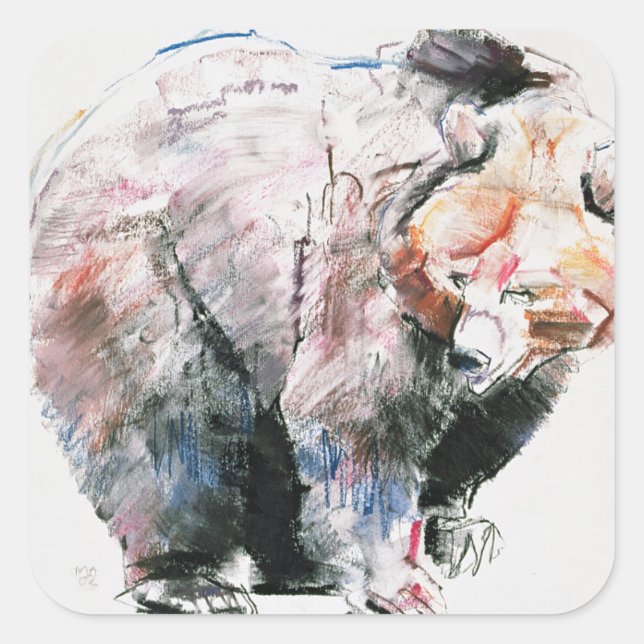 Adesivo Quadrado Urso (Frente)