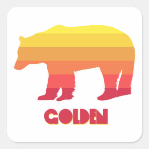 Adesivo Quadrado Urso Arco-íris Golden Colorado