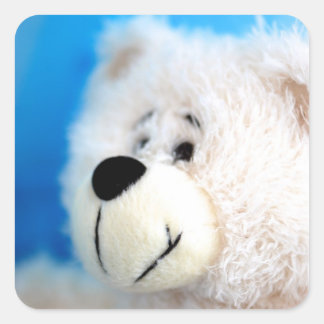 Adesivo Quadrado Urso Azul