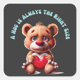 Adesivo Quadrado Urso de Teddy