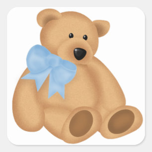 Adesivo Quadrado Urso de ursinho bonito, para o bebé