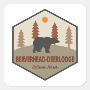 Adesivo Quadrado Urso Nacional Florestal de Beaverhead Deerchet