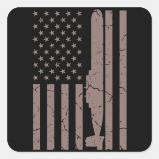 Adesivo Quadrado US FLAG SUBMARINE VETERAN American Veteran Gift