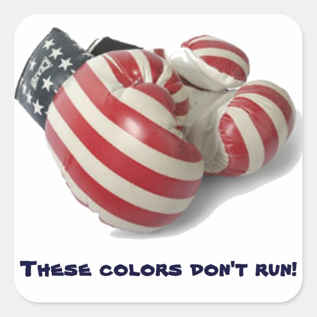 Adesivo Quadrado USA Boxing Glove (Frente)