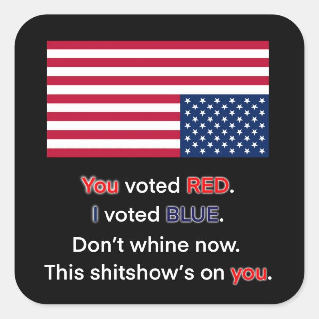 Adesivo Quadrado USA in Distress (Frente)