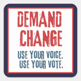Adesivo Quadrado Use sua voz e seu voto para mudar