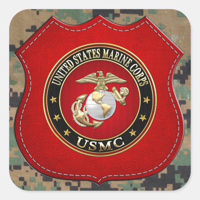 Adesivo Quadrado USMC EGA [Edição Especial] [3D] (Frente)