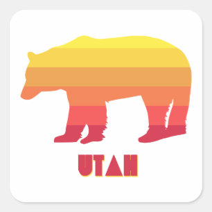 Adesivo Quadrado Utah Bear