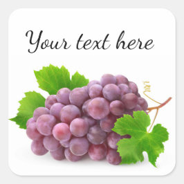 Adesivo Quadrado Uva vermelha