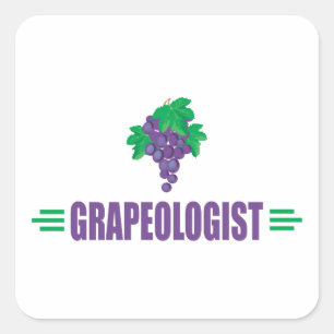 Adesivo Quadrado Uvas Engraçadas