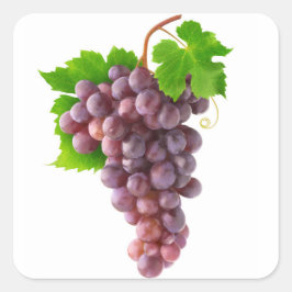 Adesivo Quadrado Uvas vermelhas