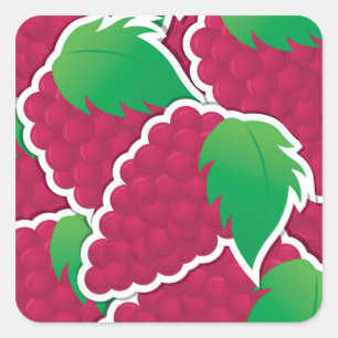 Adesivo Quadrado Uvas vermelhas funerárias