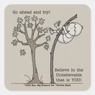 Adesivo Quadrado Vá em frente e tente