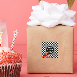 Adesivo Quadrado Vá para o Kart FESTY, hora de reabastecer os autoc