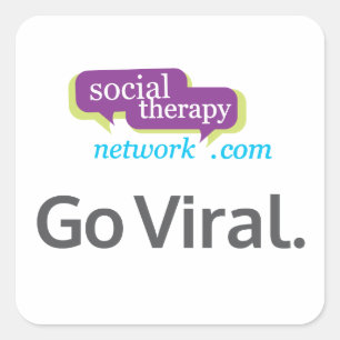 Adesivo Quadrado Vá viral. Rede social da terapia