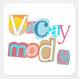 Adesivo Quadrado Vacay Summer