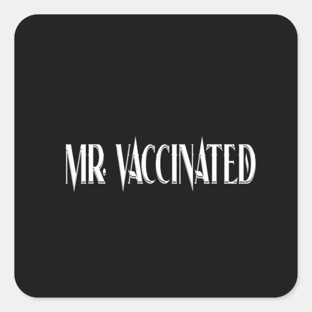 Adesivo Quadrado Vaccinado (Frente)