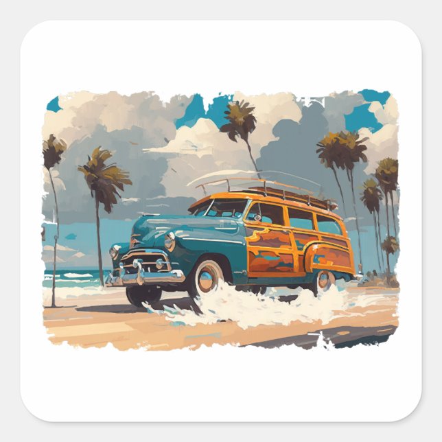 Adesivo Quadrado Vagão Woody Clássico (Frente)