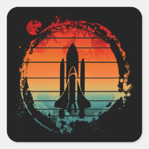 ADESIVO QUADRADO VAIVÉM ESPACIAL VINTAGE