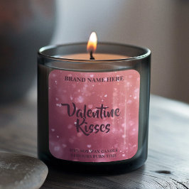 Adesivo Quadrado Valentine Kisses Chic Valentine Candle Sticker